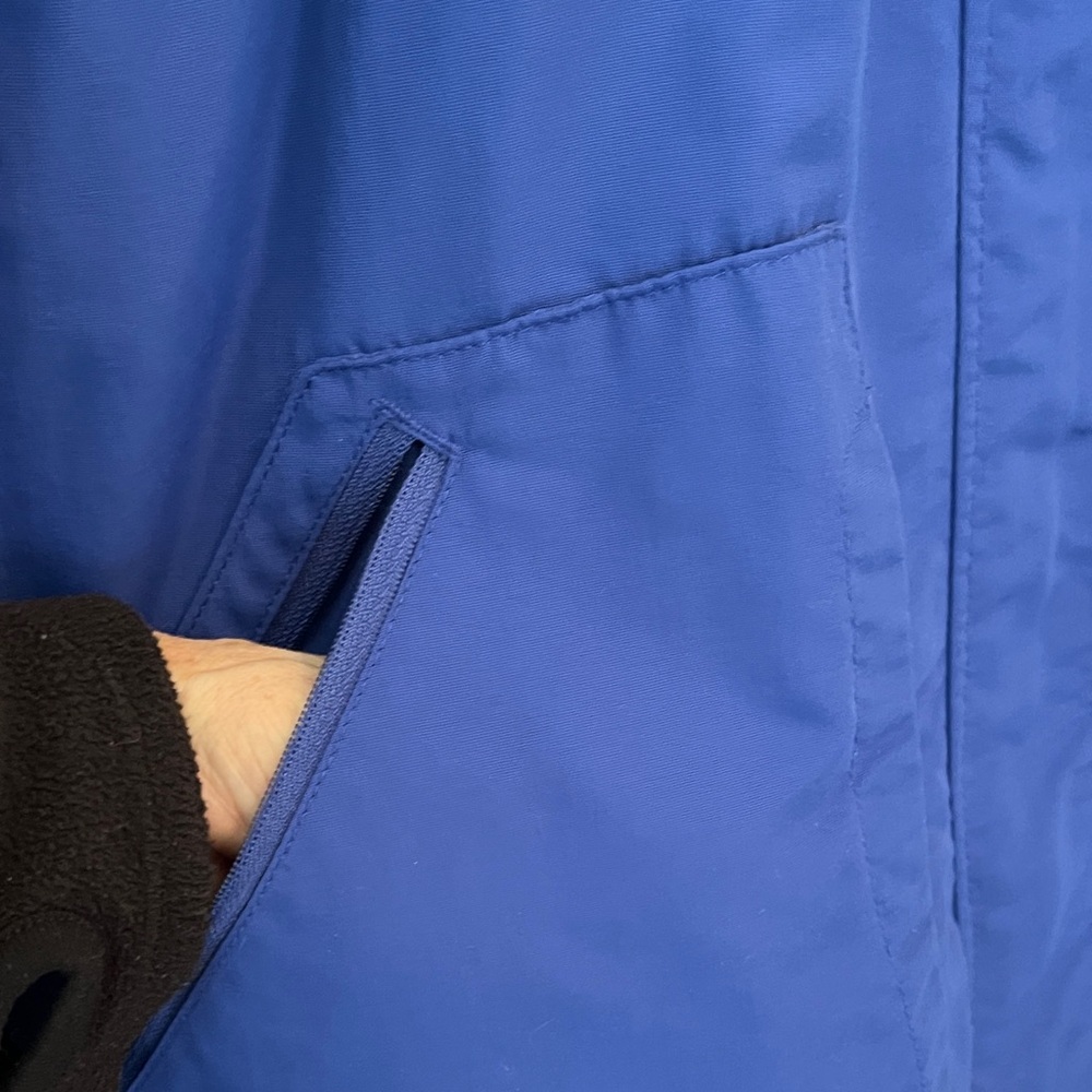 Lands End Outfitters Fleece‎ Jacket Adjustable Seat Protection Women's 1X Blue - Picture 6 of 16